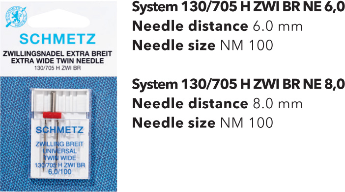 Category Image for Schmetz Extra Wide Universal Twin Needles
