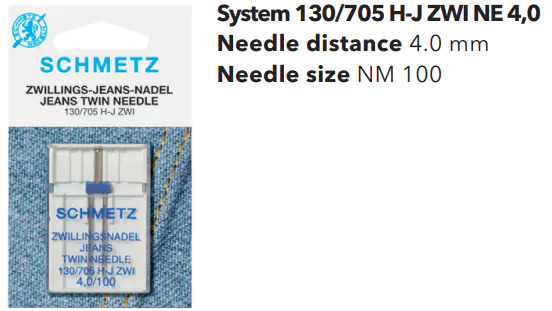 Category Image for Schmetz Jeans (Denim) Twin Needles