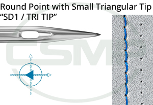 Category Image for Groz Beckert 134-35 SD1 - Round Point with Small Triangular Tip Needles
