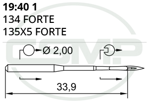 Category Image for 19:40 1 134 FORTE Schmetz Needles