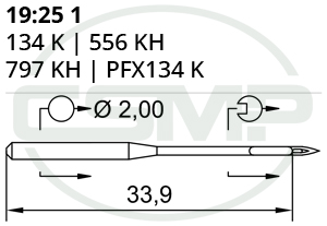 Category Image for 19:25 134 K Schmetz Needles