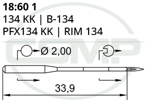 Category Image for 18:60 134 KK Schmetz Needles