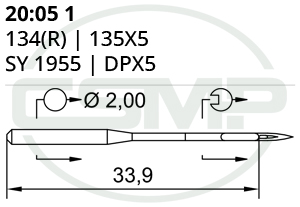 Category Image for 20:05 134R Schmetz Needles
