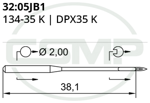 Category Image for 32:05 134-35 K Schmetz Needles