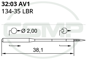 Category Image for 32:03AV 135-35 LBR Schmetz Needles