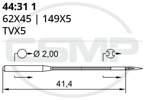 Category Image for 44:31 149x5 Schmetz Needles