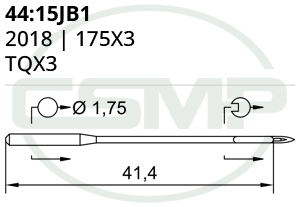 Category Image for 44:15JB 175x3 Schmetz Needles