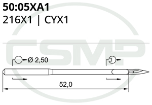 Category Image for 50:05XA1 216X1 Schmetz Needles