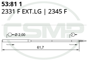 Category Image for 53:81 2331 F EXT.LG Schmetz Needles