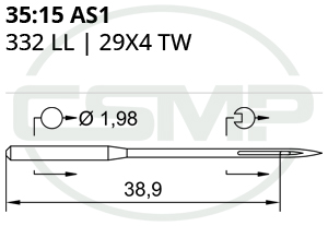 Category Image for 35:15A 29X4 Schmetz Needles