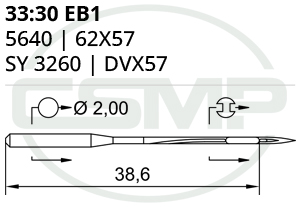Category Image for 33:30 62x57 Schmetz Needles
