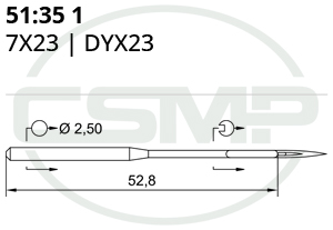 Category Image for 51:35 1 7X23 Schmetz Needles