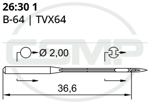 Category Image for 26:30 B64 Schmetz Needles
