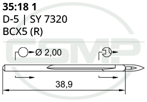 Category Image for 35:18 D-5 Schmetz Needles