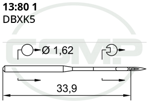 Category Image for 13:80 DBxK5 Schmetz Needles