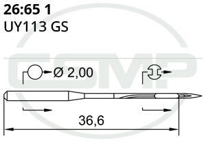 Category Image for 26:65 UY113GS Schmetz Needles