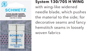 Category Image for Schmetz Hemstitch (Wing) Needles