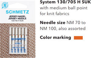 Category Image for Schmetz Jersey or Ballpoint Needles