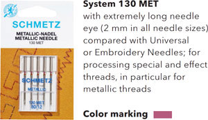 Category Image for Schmetz Metallic Needles