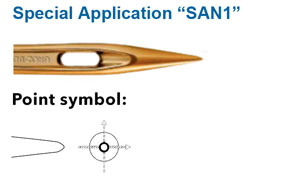 Category Image for Groz Beckert DBxK5 SAN1 GEBEDUR (Gold Titanium Coating) - Regular Round Point Needles