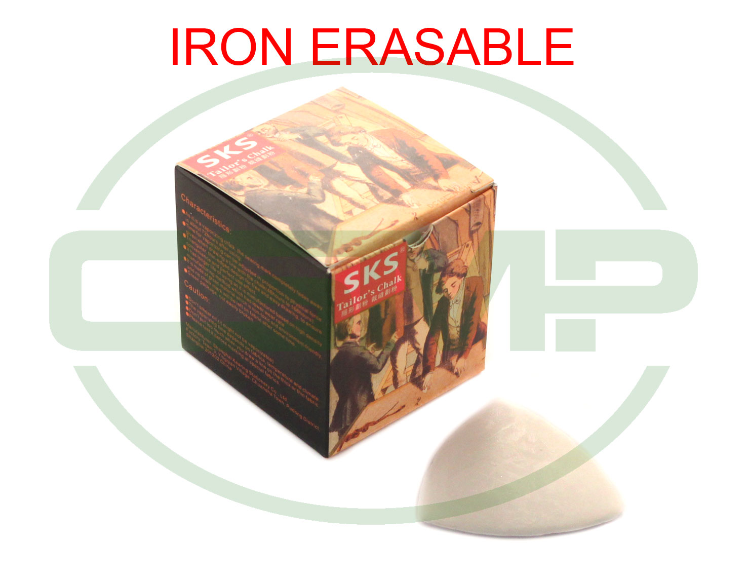 CH10WIE IRON ERASABLE  TRIANGULAR TAILORS CHALK 10PCS BOX WHITE COLOUR