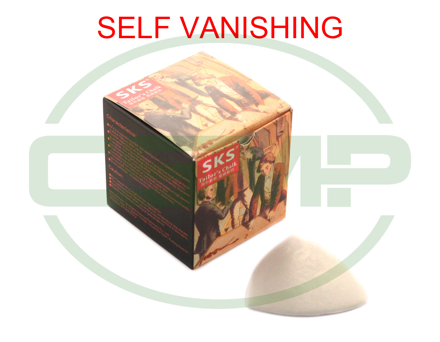 CH10WSV SELF VANISHING TRIANGULAR TAILORS CHALK 10PCS BOX WHITE COLOUR