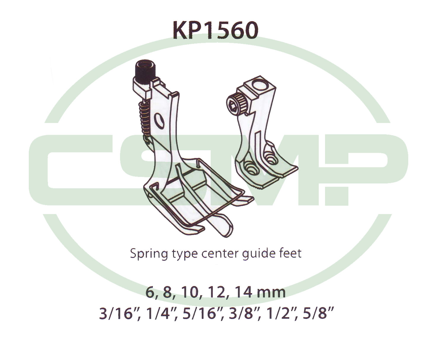KP1560 14MM CENTER GUIDE FOOT SET JUKI LU1560N