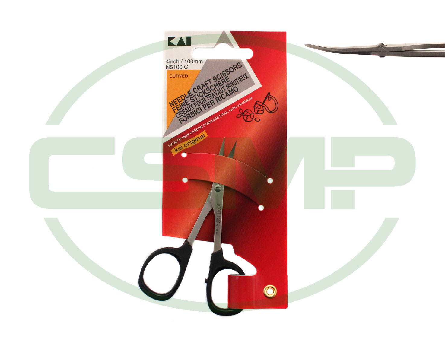 N5100C KAI 10CM 4" NEEDLE CRAFT SCISSOR CURVED