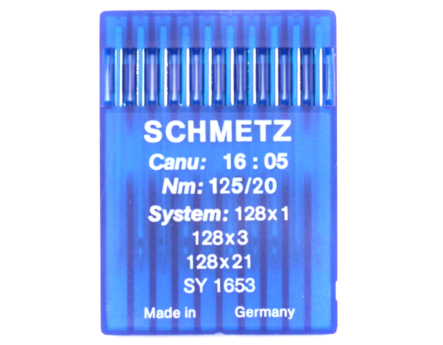 128X1 SIZE 125 PACK OF 10 NEEDLES SCHMETZ