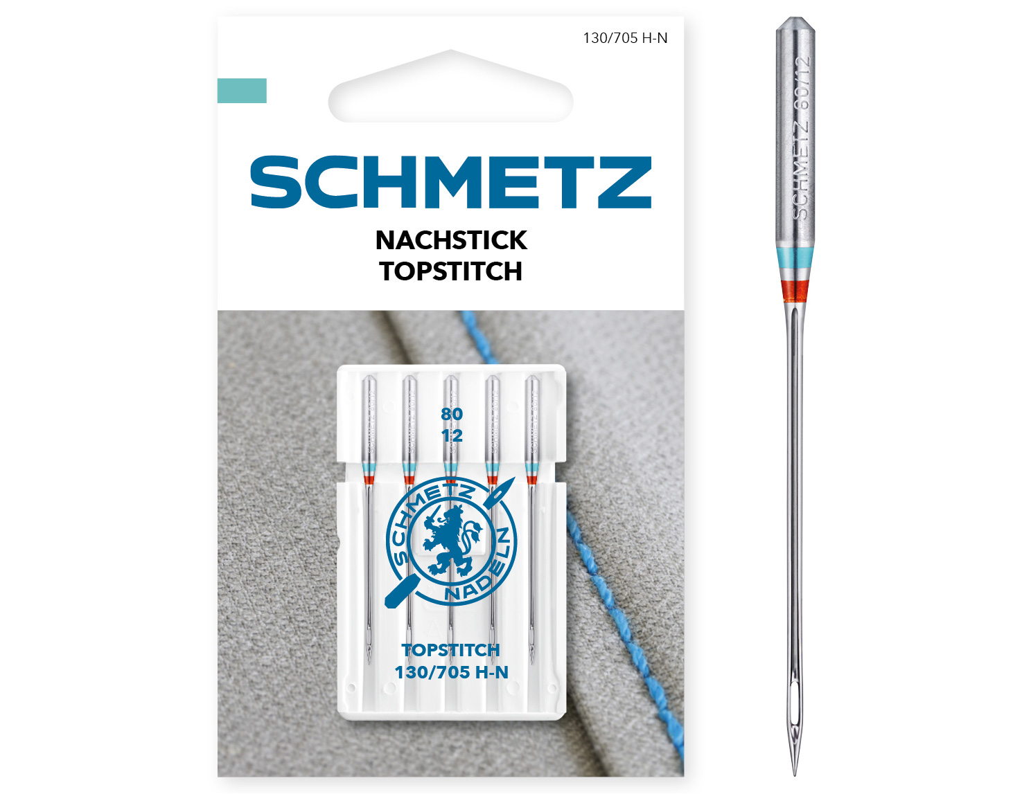 SCHMETZ TOPSTITCH SIZE 80 PACK OF 5 CARDED