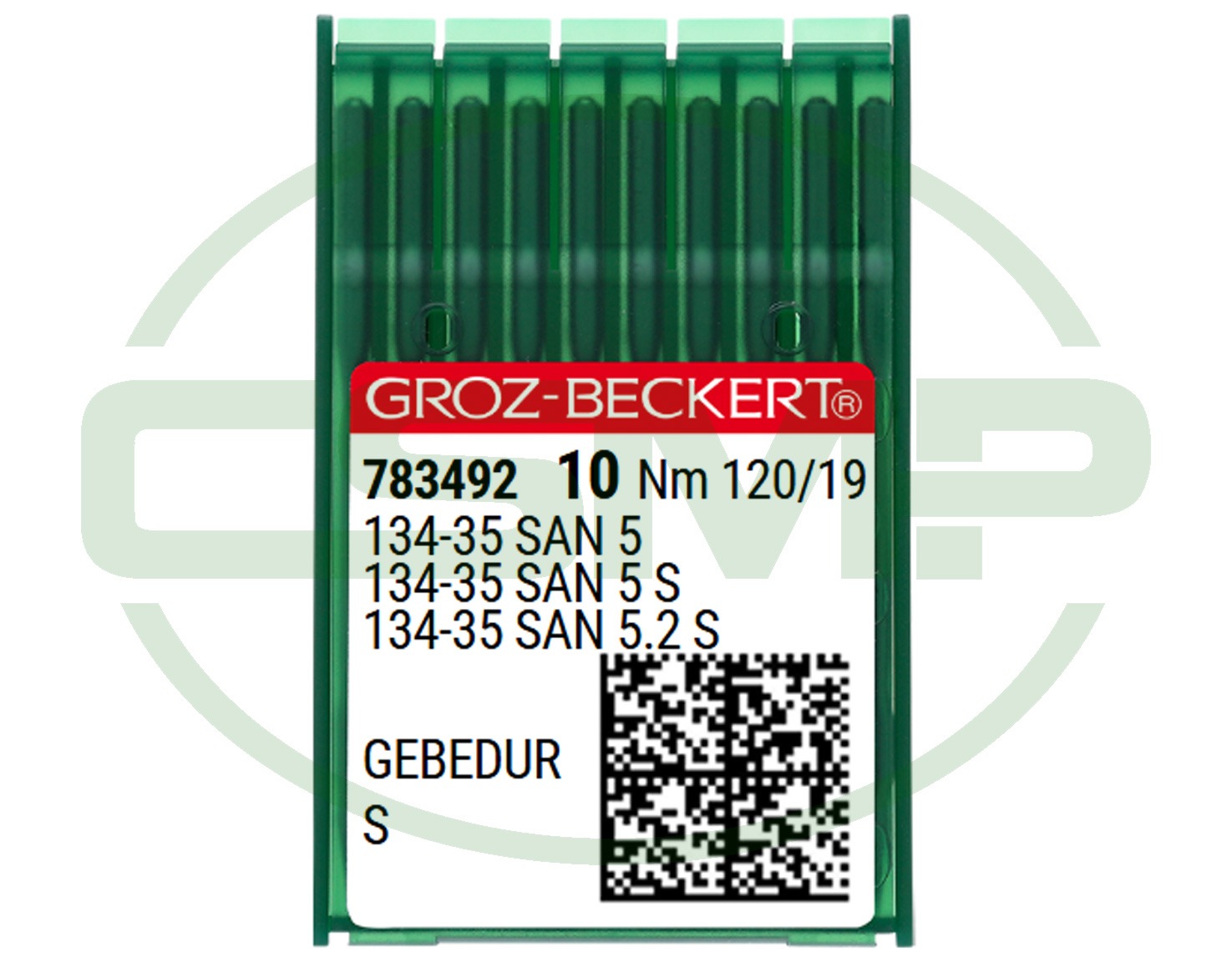 134-35 SAN 5 S GEBEDUR SIZE 120 PACK OF 10 NEEDLES