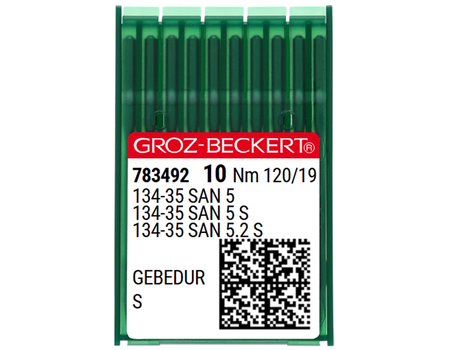 134-35 SAN 5 S GEBEDUR SIZE 120 PACK OF 10 NEEDLES