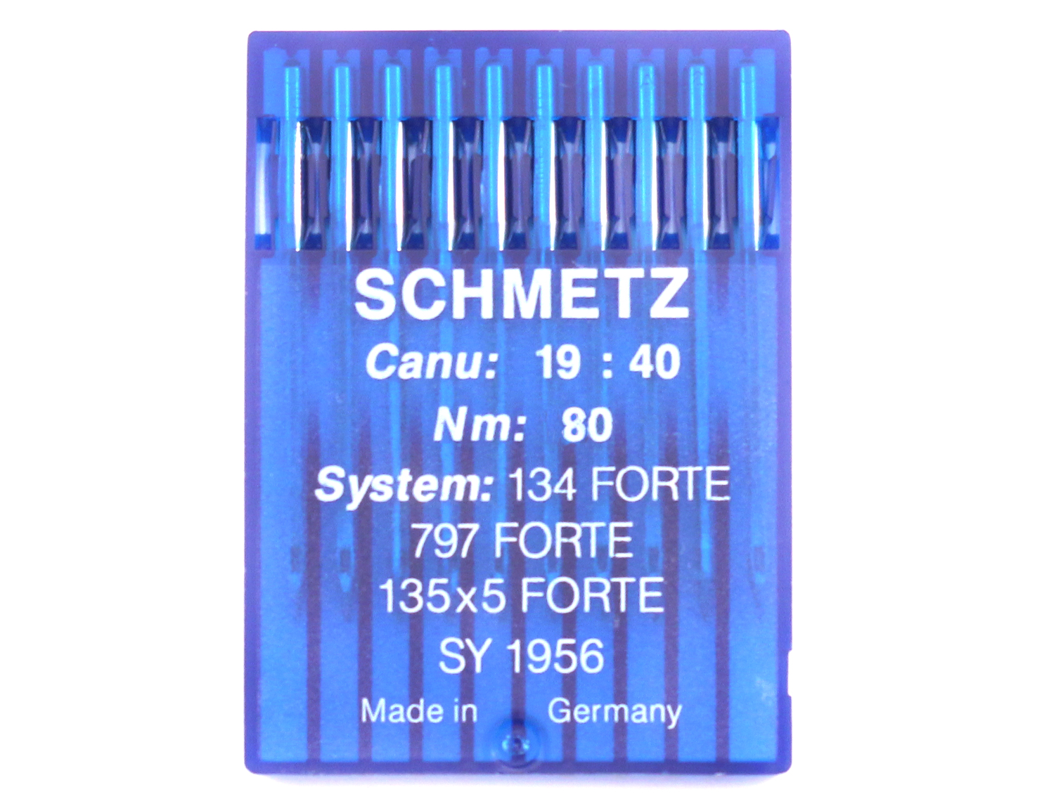 134FORTE SIZE 80 PACK OF 10 NEEDLES SCHMETZ DISCONTINUED