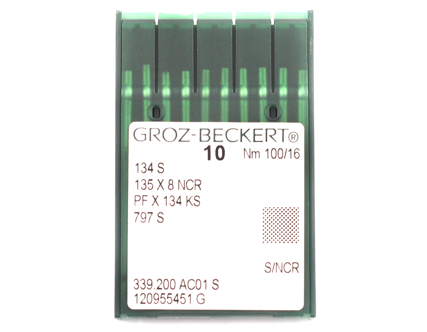 134S SIZE 100 PACK OF 10 NEEDLES GROZ BECKERT