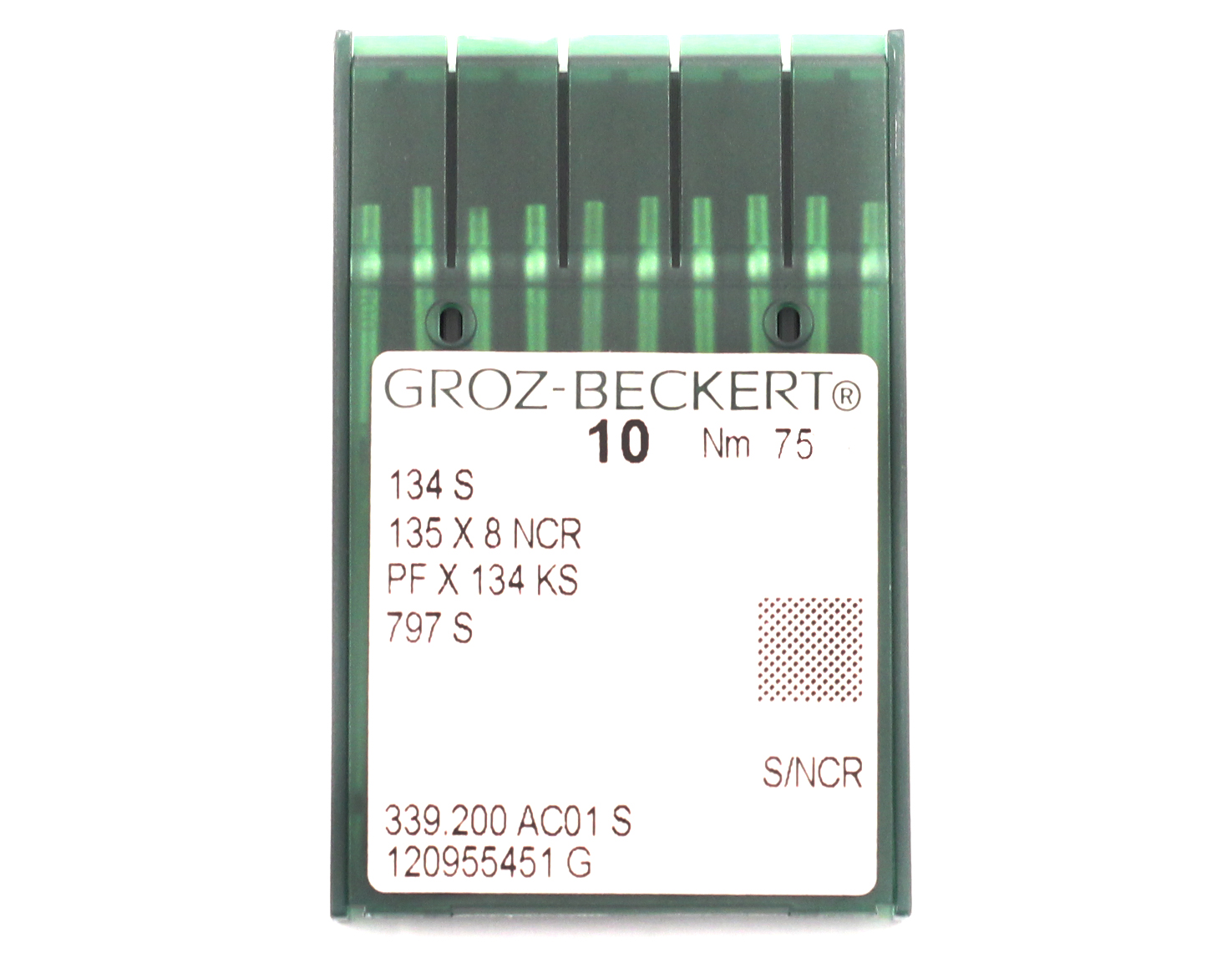 134S SIZE 75 PACK OF 10 NEEDLES GROZ BECKERT