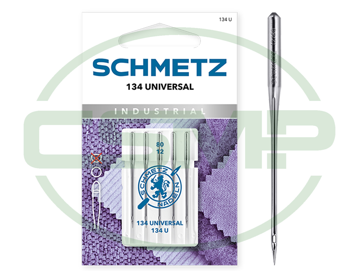 SCHMETZ UNIVERSAL INDUSTRIAL SIZE 80 PACK OF 5 CARDED
