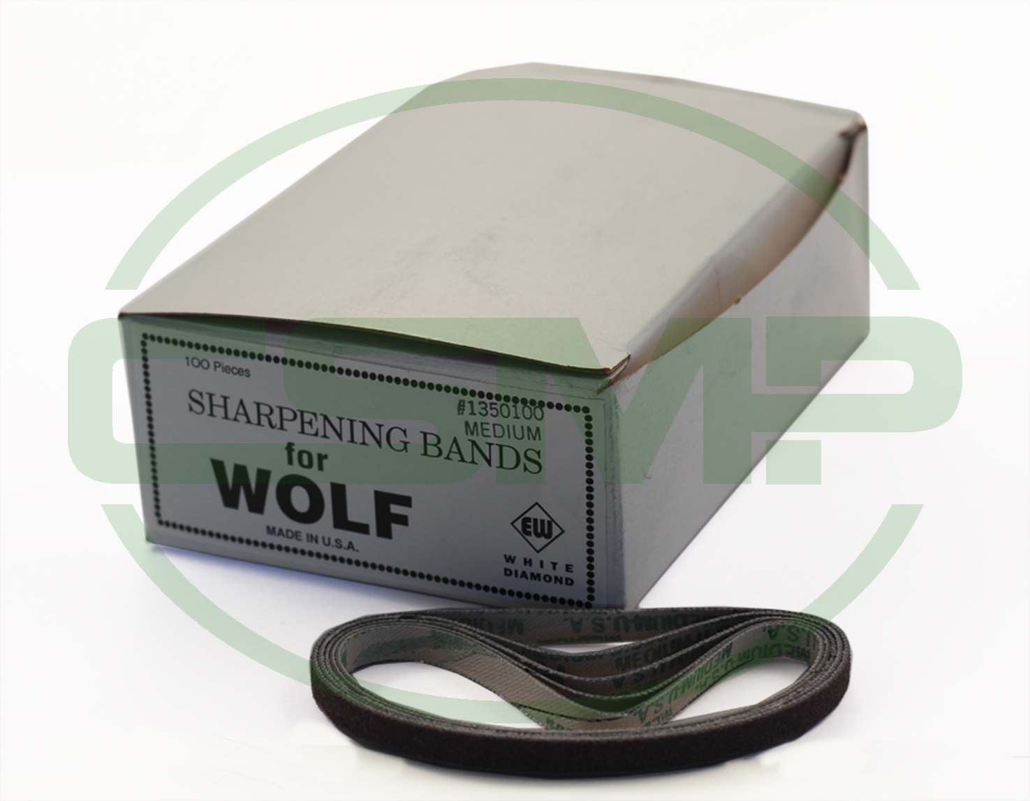 WOLF MEDIUM EMERY BANDS BOX 100PCS 1350100