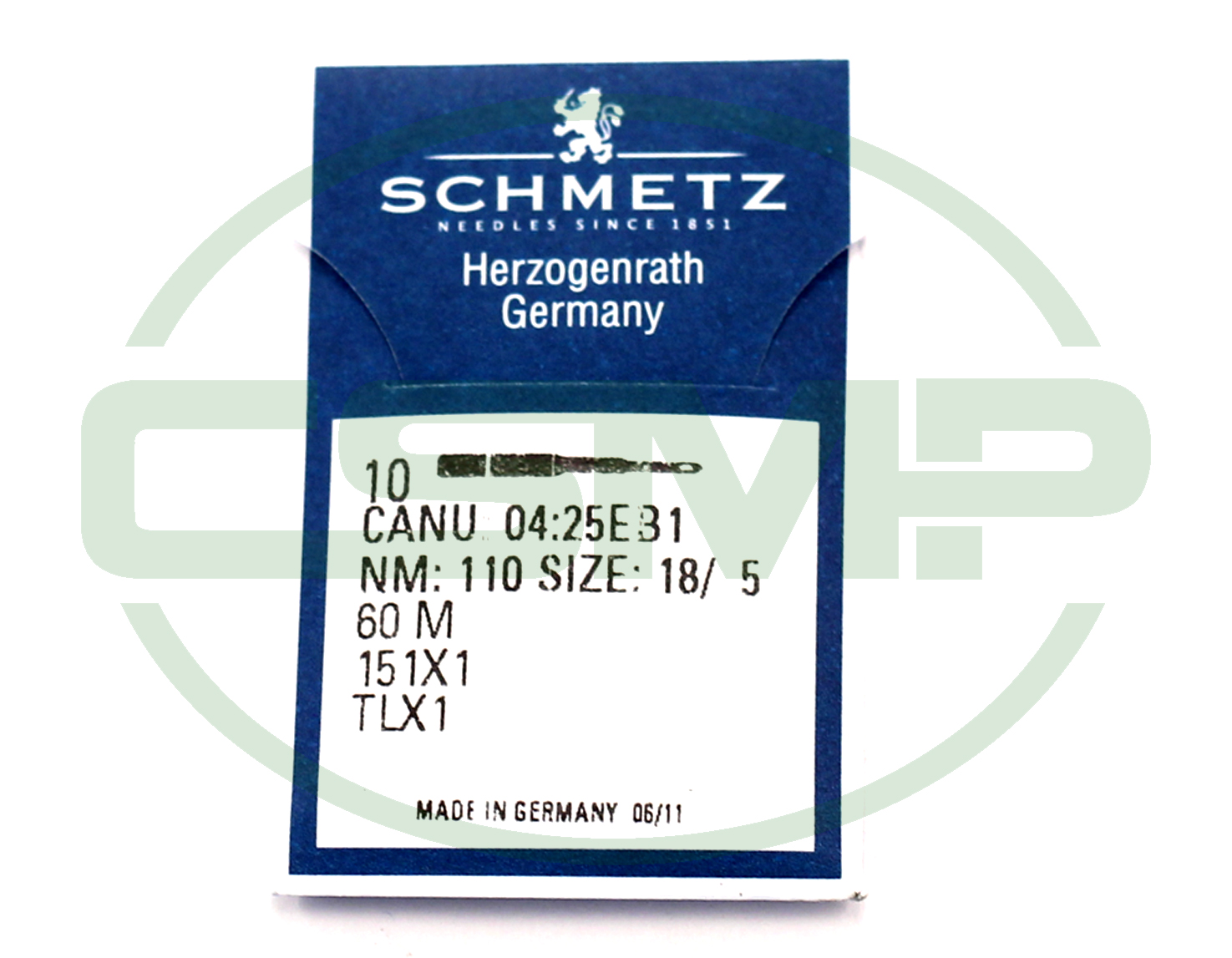 151X7 SIZE 110 = 60M PACK OF 10 NEEDLES SCHMETZ