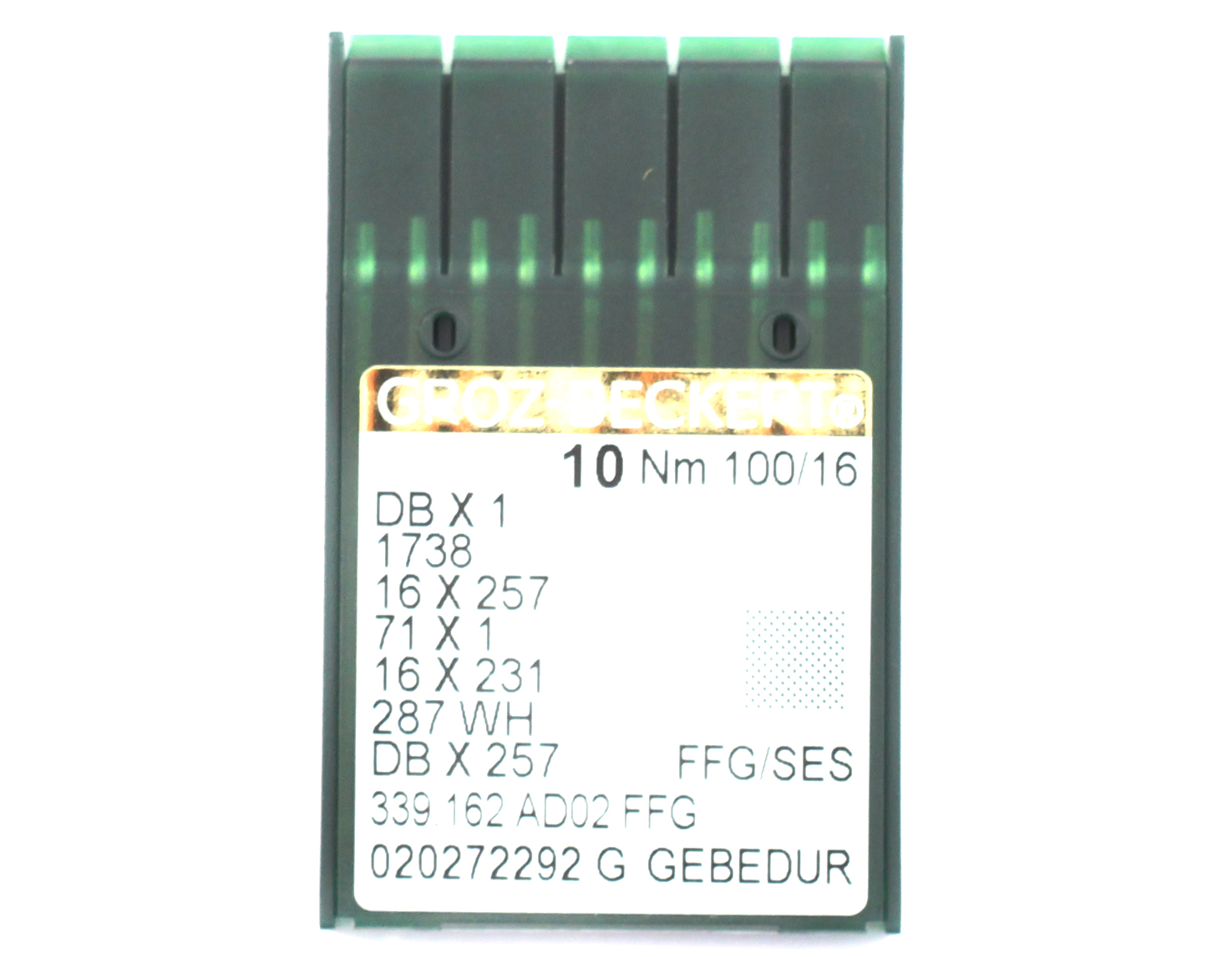 16X231FFG GEBEDUR SIZE 100 GROZ BECKERT PACK OF 10 NEEDLES