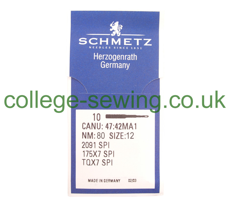 175X7SPI SIZE 80 PACK OF 10 NEEDLES SCHMETZ