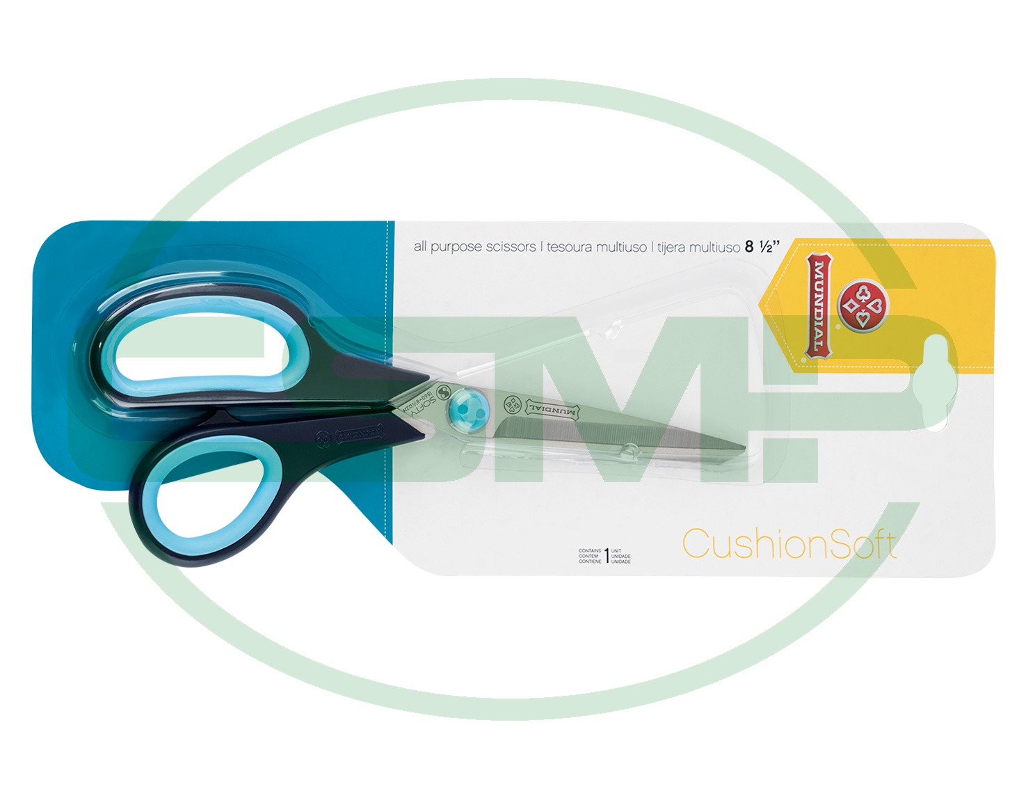 1860 8-1/2" SOFTGRIP SCISSOR DBLUE/LBLUE