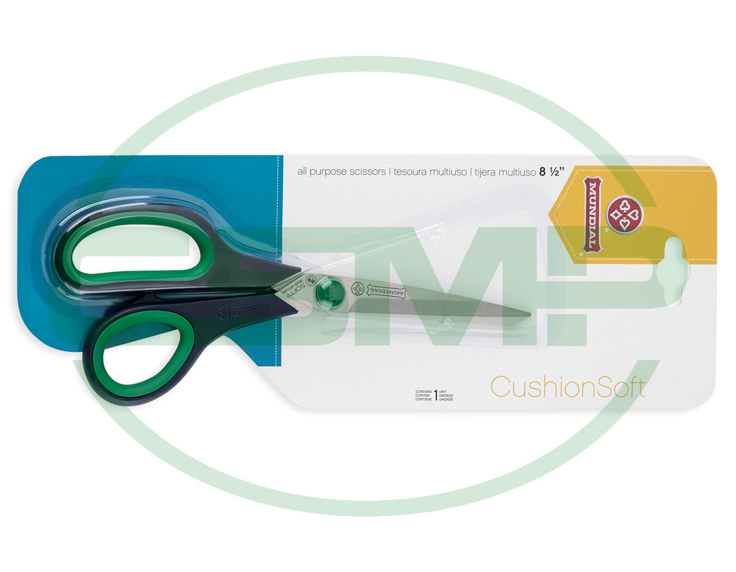 1860 8-1/2" SOFT GRIP SCISSOR BLUE/GREEN