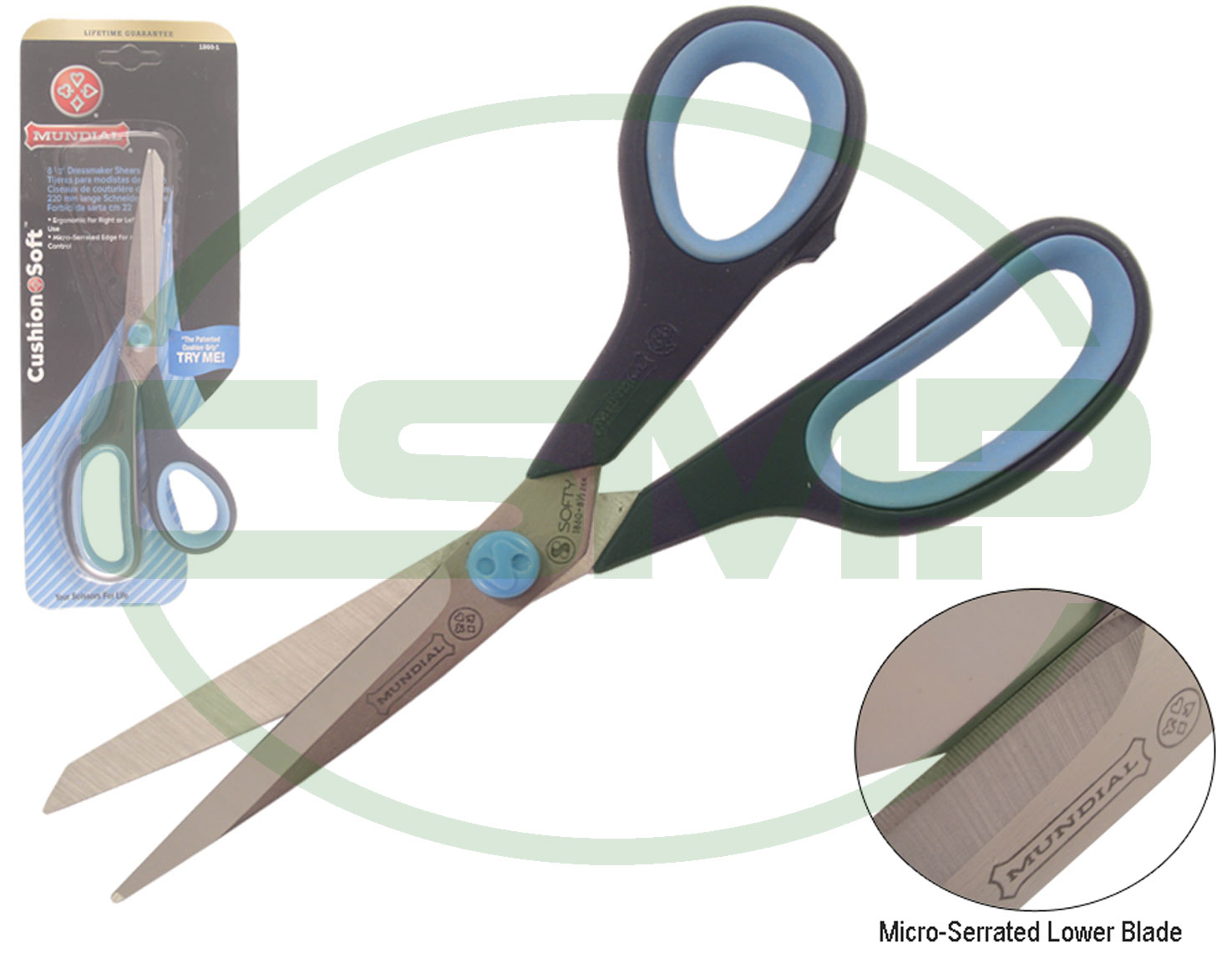 1860 8-1/2" SOFTGRIP SCISSOR DBLUE/LBLUE