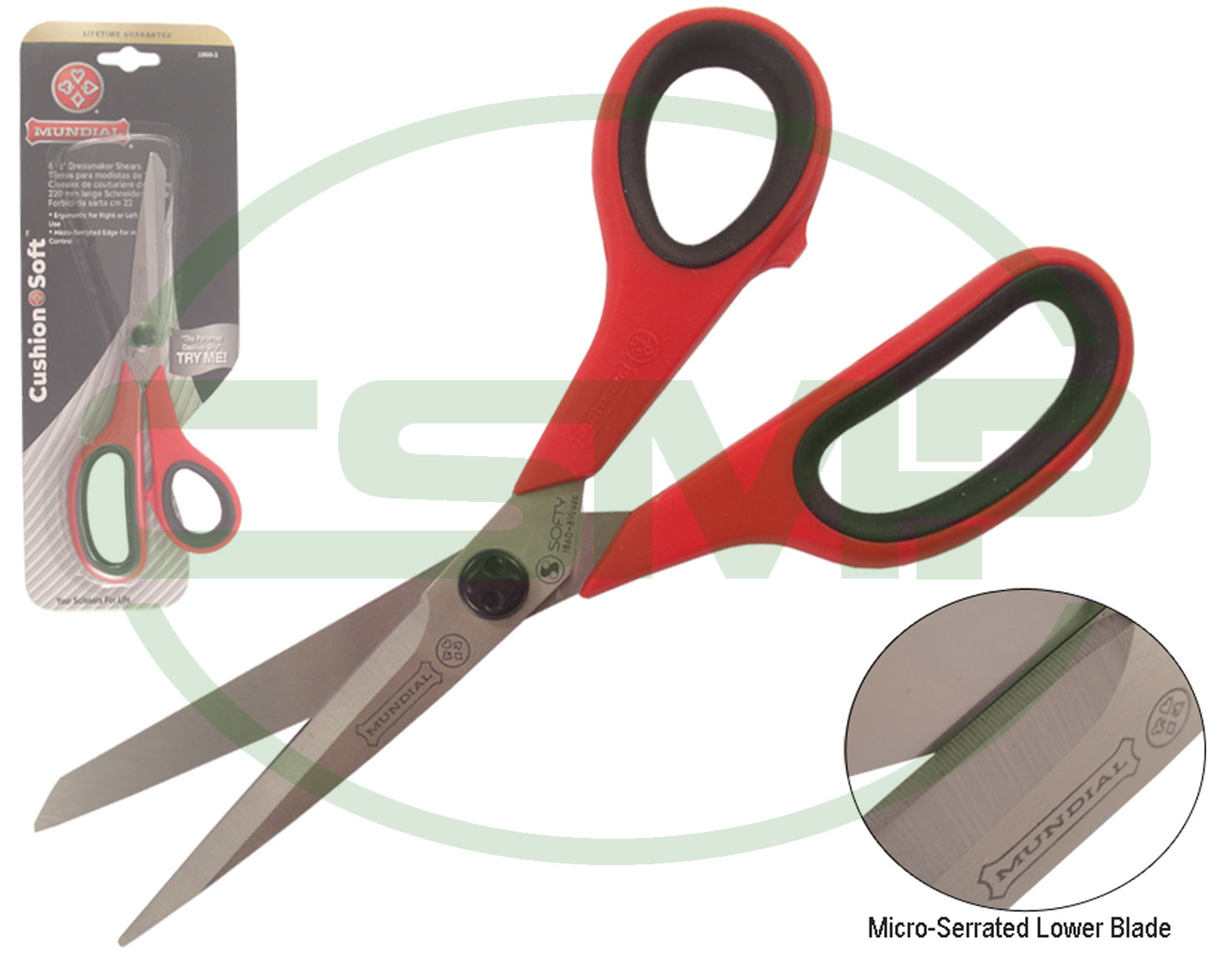 1860 8-1/2" SOFT GRIP SCISSOR RED/BLACK