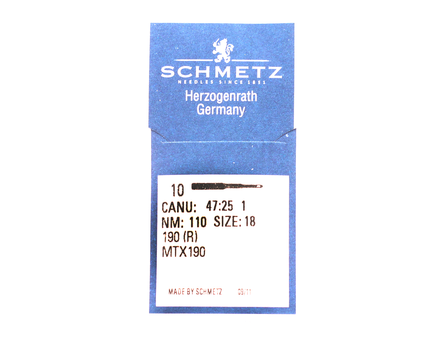 190R SIZE 110 PACK OF 10 NEEDLES SCHMETZ