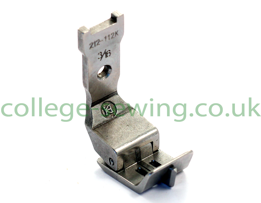 212-112KX3/16=5MM HINGED FOOT WITH CENTER GUIDE SINGER 112W