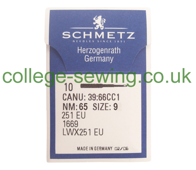 251EU SIZE 65 PACK OF 10 NEEDLES SCHMETZ
