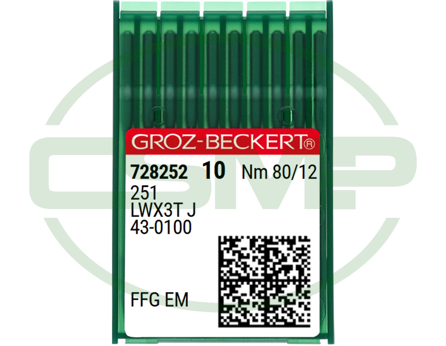 251FFG SIZE 80 PACK OF 10 NEEDLES GROZ BECKERT