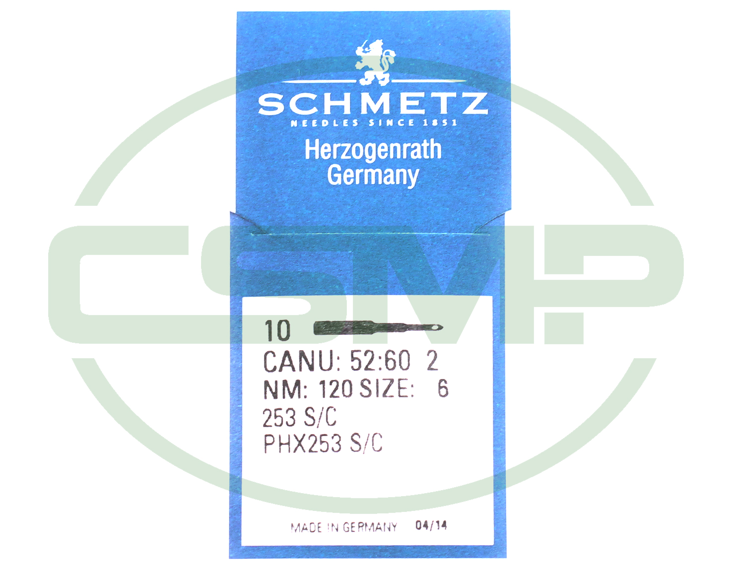 253SC SIZE 120 = 6 PACK OF 10 NEEDLES SCHMETZ