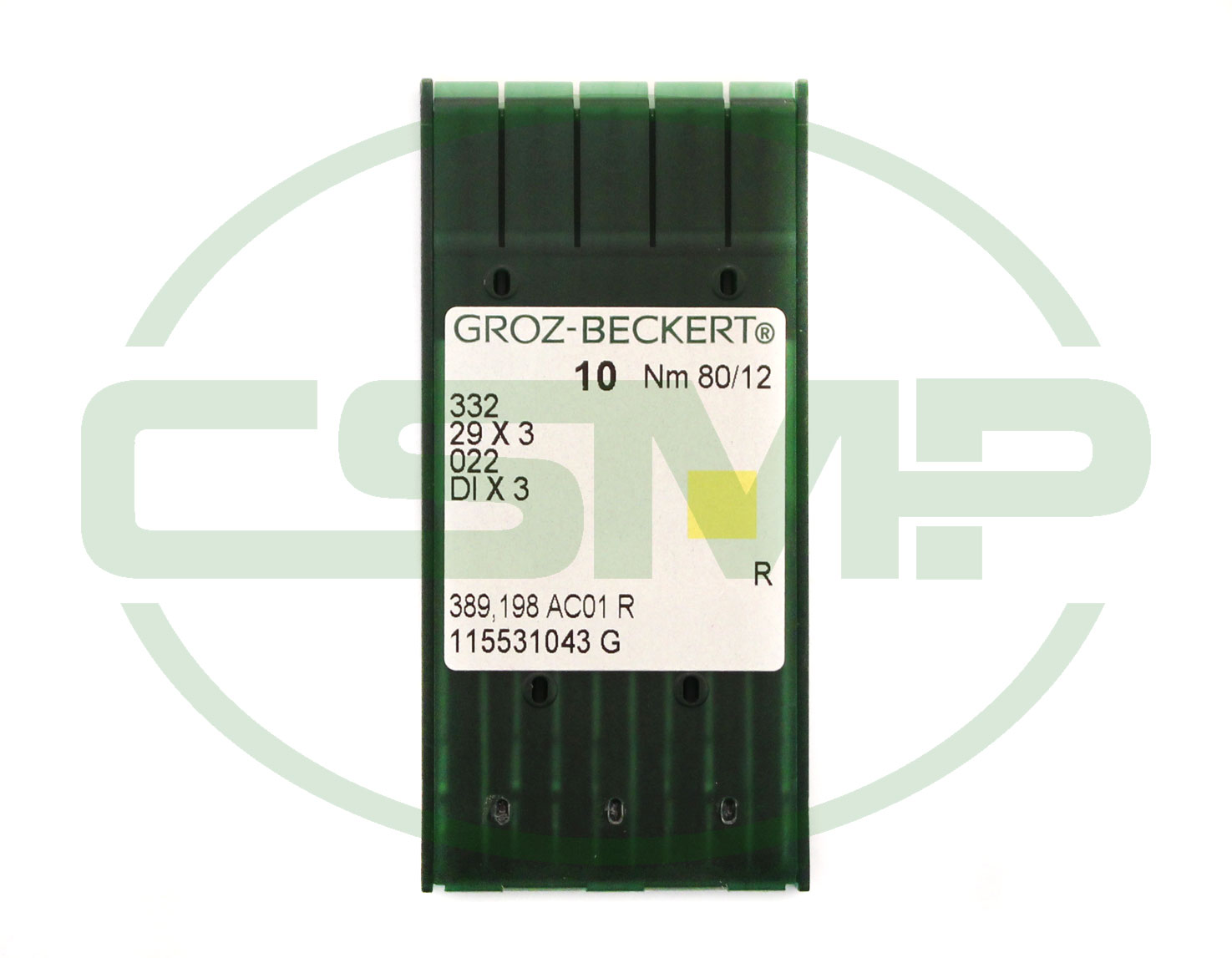 29 X 3 SIZE 80 PACK OF 10 NEEDLES GROZ BECKERT